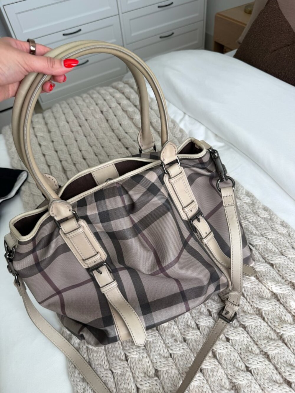 Burberry Smoke Check Northfield Bag & Matching Penrose Wallet Set - Picture 2 of 11